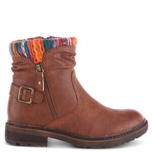 NEW SPRING STEP SHOES women's avonni scrunched sweater bootie in dark burgundy